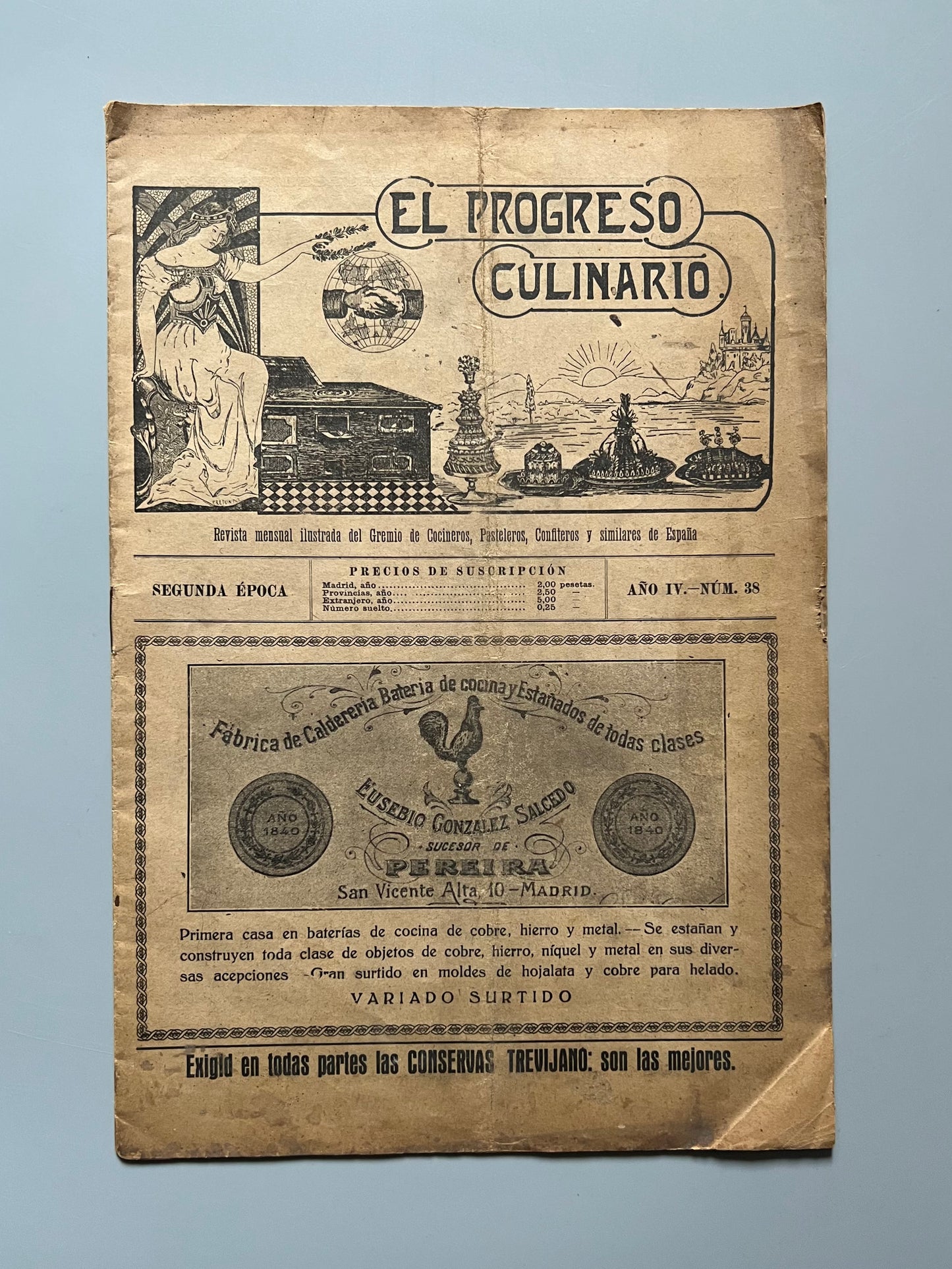 El progreso culinario nº38 - Madrid, abril de 1916