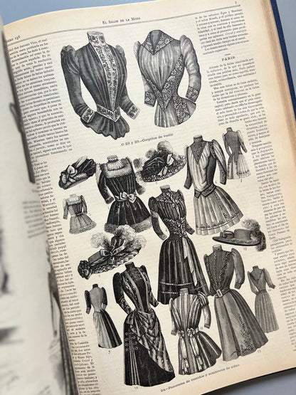 El Salon de la Moda, revista encuadernada - 1 de enero de 1889 al 16 de julio de 1890