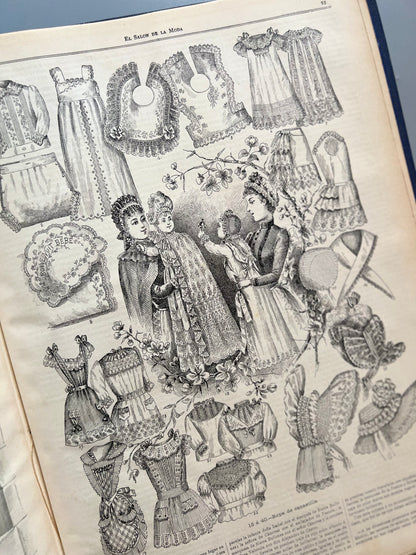 El Salon de la Moda, revista encuadernada - 1 de enero de 1889 al 16 de julio de 1890