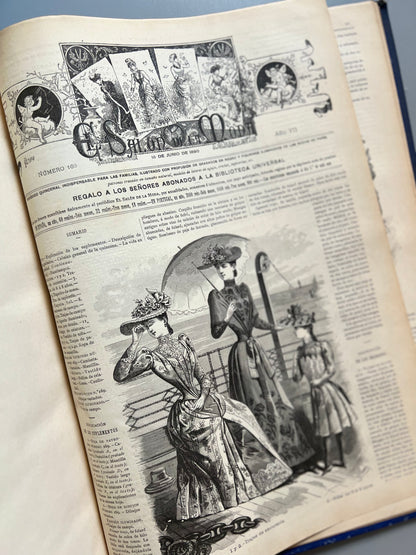 El Salon de la Moda, revista encuadernada - 1 de enero de 1889 al 16 de julio de 1890