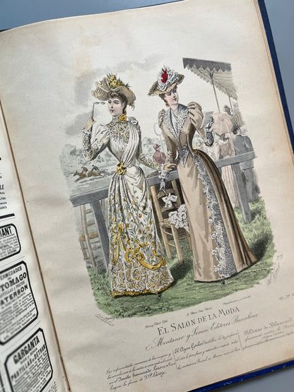 El Salon de la Moda, revista encuadernada - 1 de enero de 1889 al 16 de julio de 1890