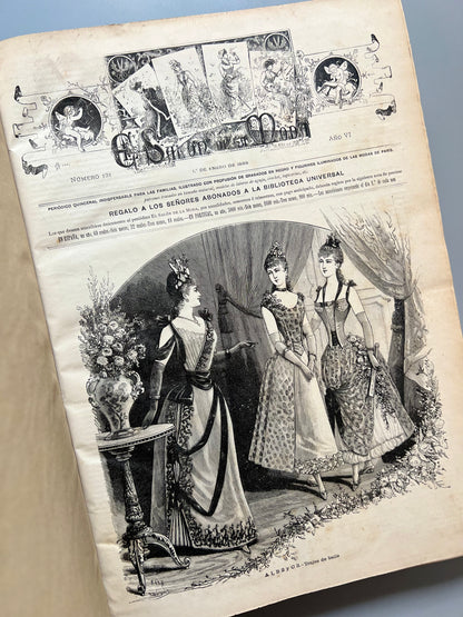 El Salon de la Moda, revista encuadernada - 1 de enero de 1889 al 16 de julio de 1890