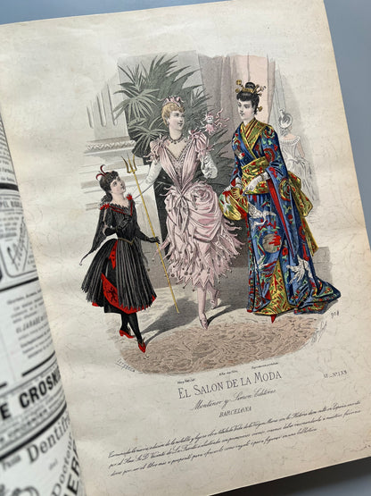 El Salon de la Moda, revista encuadernada - 1 de enero de 1889 al 16 de julio de 1890