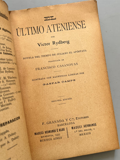 El último ateniense, Víctor Rydberg - Colección Ambos Mundos, ca. 1910