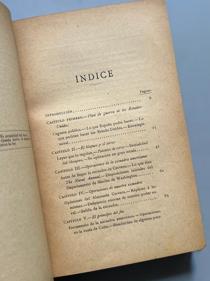 La guerra hispano-americana: El bloqueo y la defensa de las costas, Severo Gómez Nuñez - Imprenta del Cuerpo de Artillería, 1899