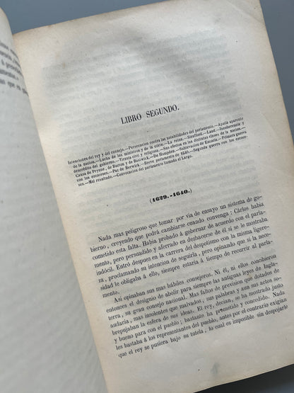 Historia de la revolución de Inglaterra, M. Guizot - Fernando Gaspar editor, 1856