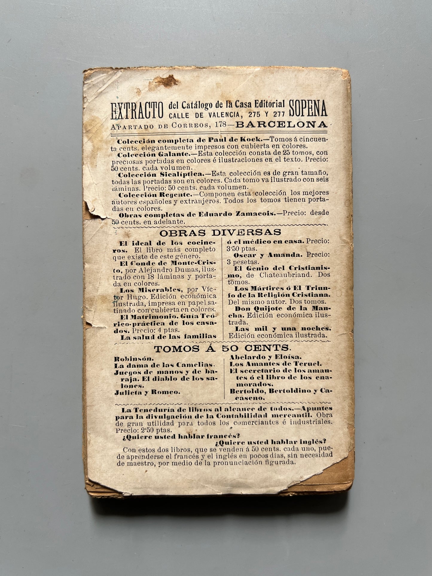 Juegos de manos y de baraja ó El diablo de los salones - Casa Editorial Sopena/ Maucci, ca. 1910