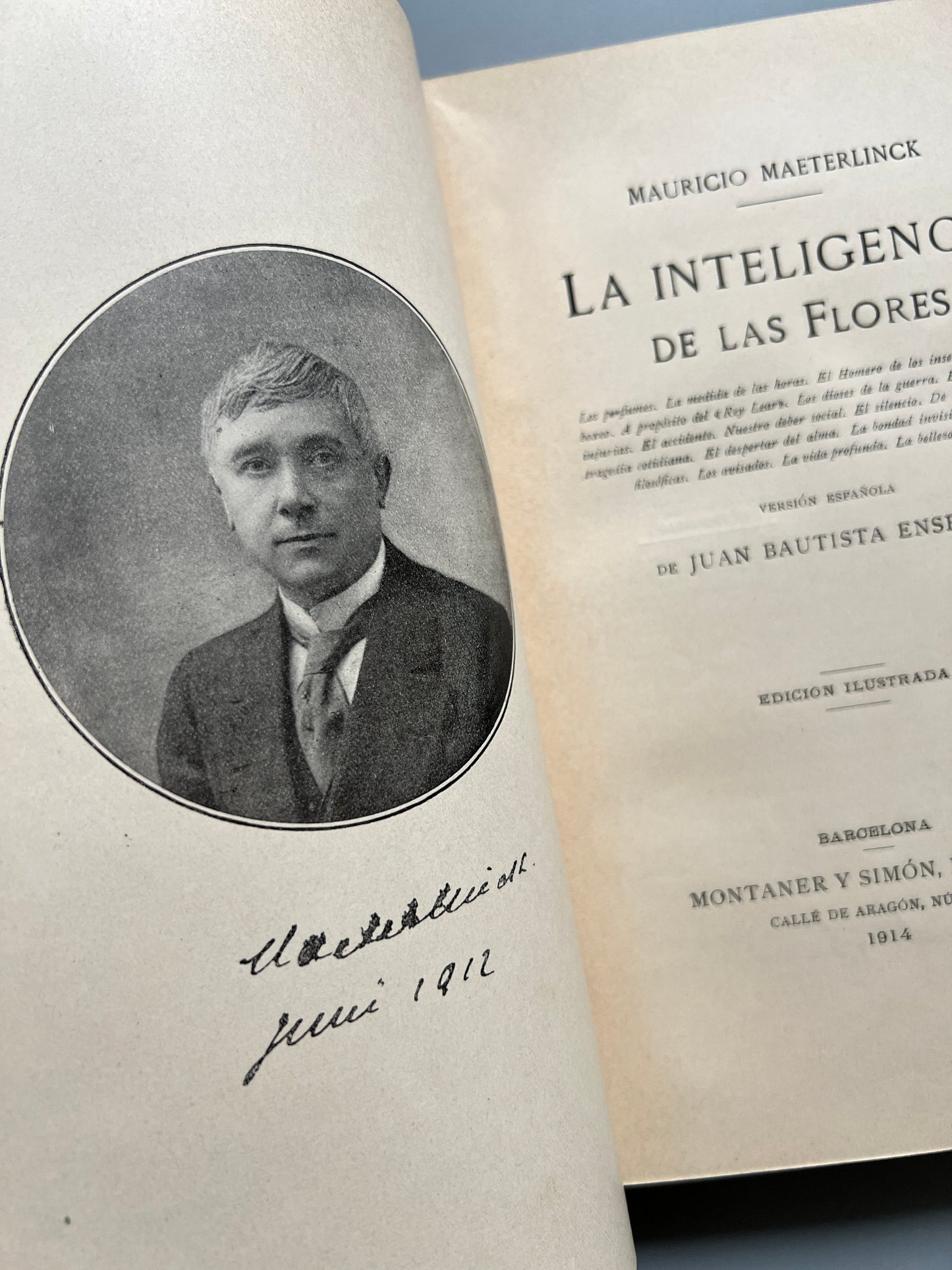 La inteligencia de las flores, Mauricio Maeterlink - Montaner y Simón, 1914