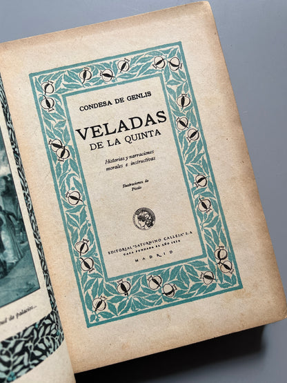 Las veladas de la quinta, Condesa de Genlis - Saturnino Calleja, ca. 1920