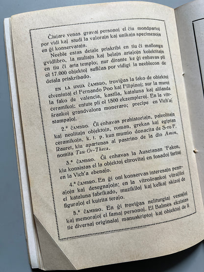 La urbo Vich (La ciutat de Vich). Esperanto - Vic, 1924