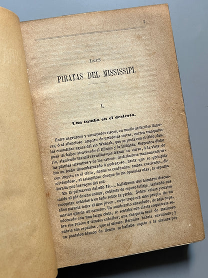 Los piratas del Mississipi, F. Gerstaecker - Gallach Editor, 1898