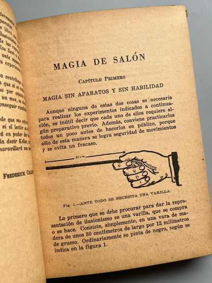 Magia de salón, ilusionismo y prestidigitación, A. Frederick Collins - José Montesó Editor, 1946