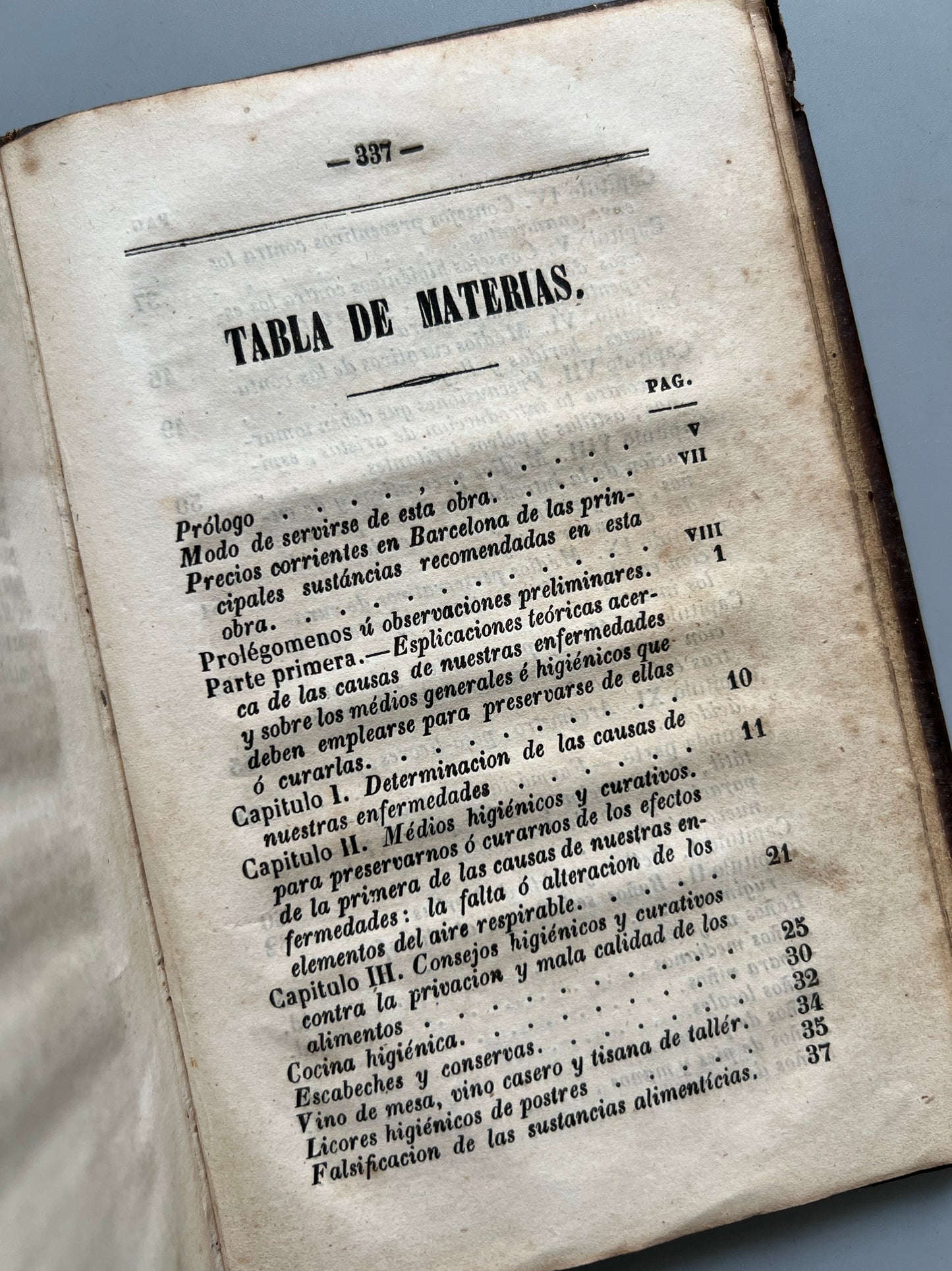 Manual de la salud para 1858 ó Medicina y farmacia domésticas, F. V. Raspail - Barcelona, 1857