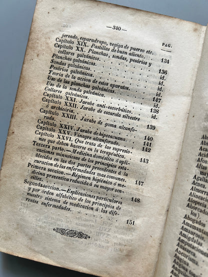 Manual de la salud para 1858 ó Medicina y farmacia domésticas, F. V. Raspail - Barcelona, 1857