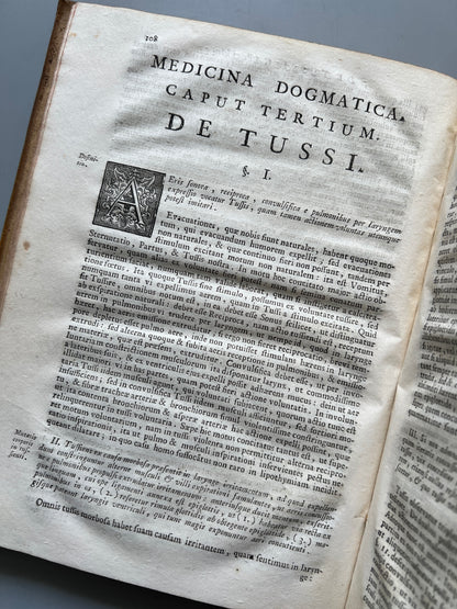 Medicina dogmatica seu opuscula medico practica, tres morbos particulares, delirium, vertiginem et tussim, Joannis de Gorter - Patavii, 1755