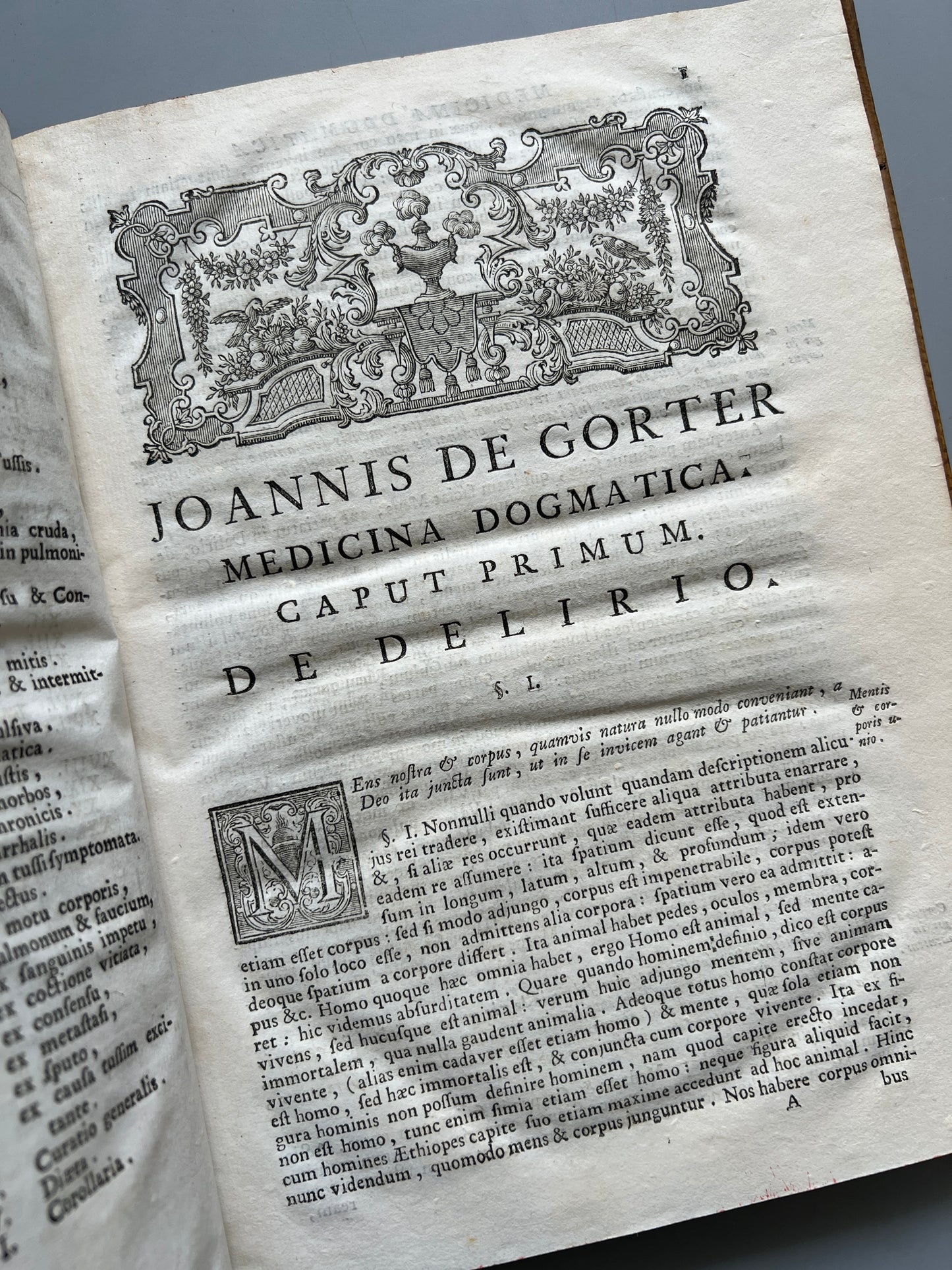 Medicina dogmatica seu opuscula medico practica, tres morbos particulares, delirium, vertiginem et tussim, Joannis de Gorter - Patavii, 1755