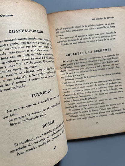Mil y un platos de carne, Gastón de Savarín - El Maestro Cocinero, ca. 1925