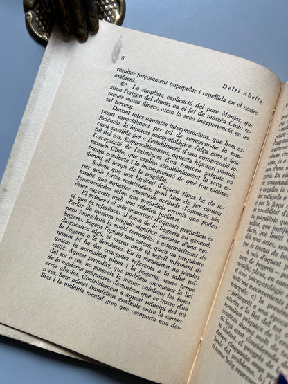 Mossèn Cinto vist pel psiquiatre, Delfí Abella (ejemplar numerado, nº314 - Editorial Barcino, 1958