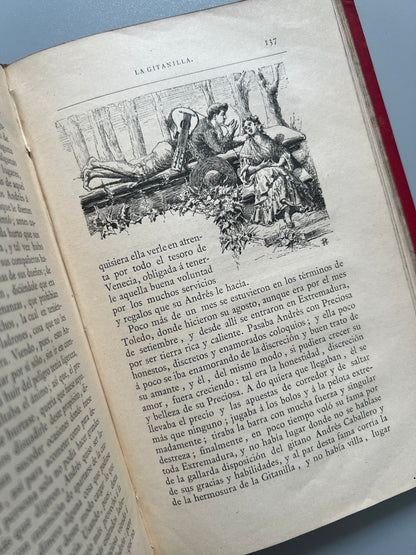 Novelas españolas. Cervantes, Quevedo y Hurtado. Biblioteca Verdaguer, 1884