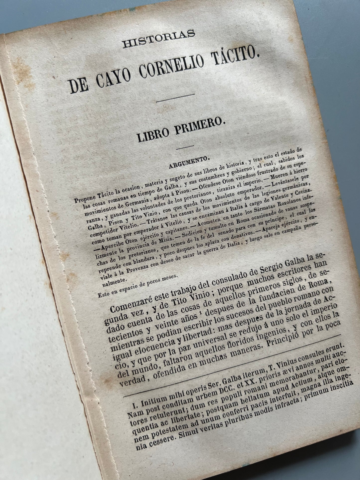 Obras de Cayo Cornelio Tácito - Librería de L. Hachette y Cª, 1867