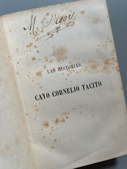 Obras de Cayo Cornelio Tácito - Librería de L. Hachette y Cª, 1867