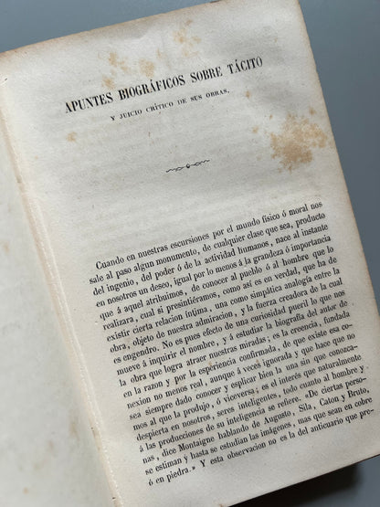 Obras de Cayo Cornelio Tácito - Librería de L. Hachette y Cª, 1867