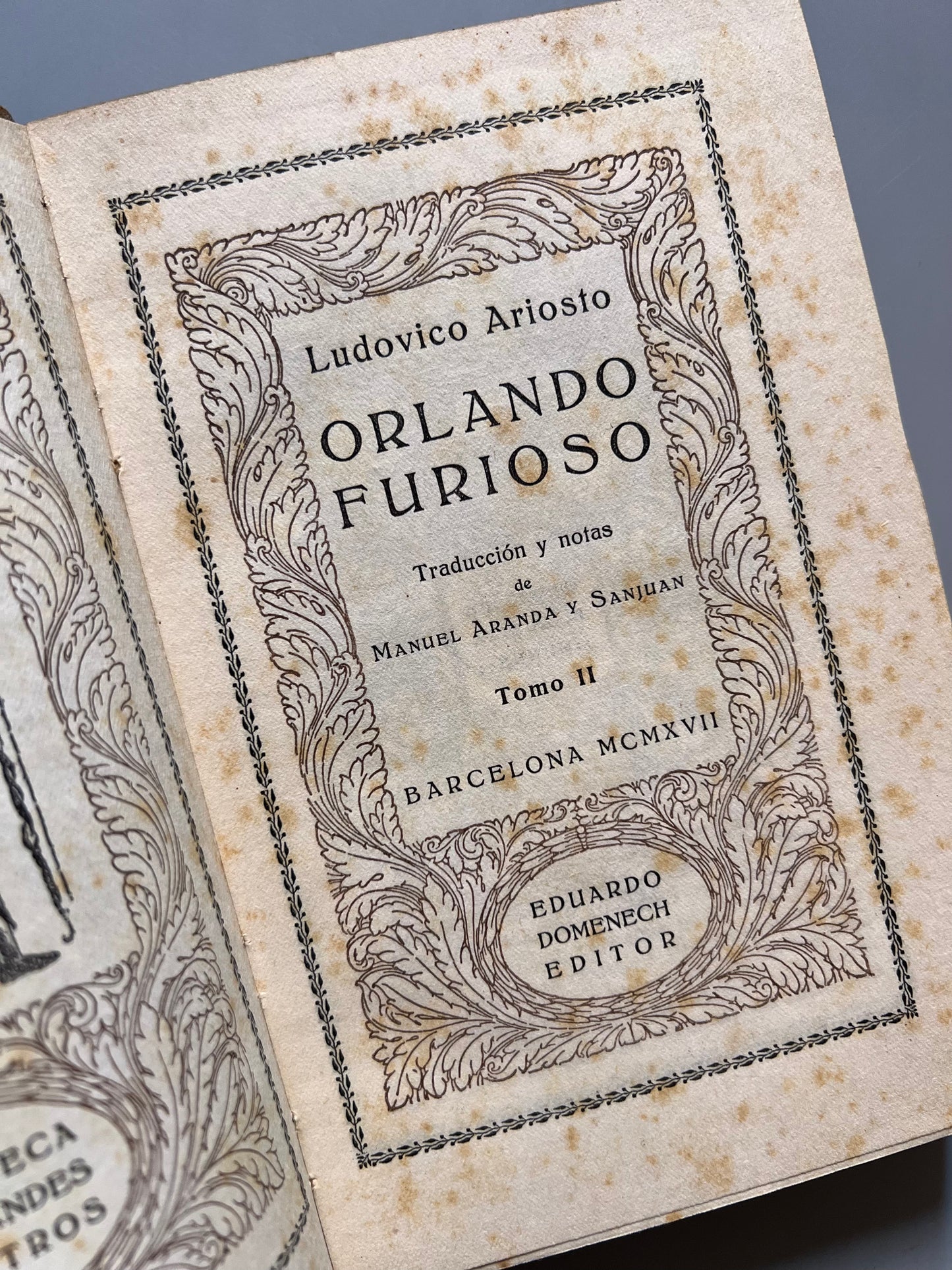 Orlando furioso, Ludovico Ariosto - Eduardo Domenech Editor, 1916/1917