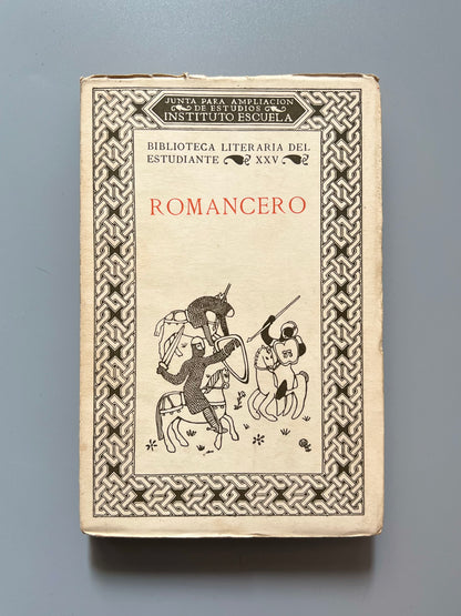 Romancero. Biblioteca Literaria del Estudiante - Madrid, 1936