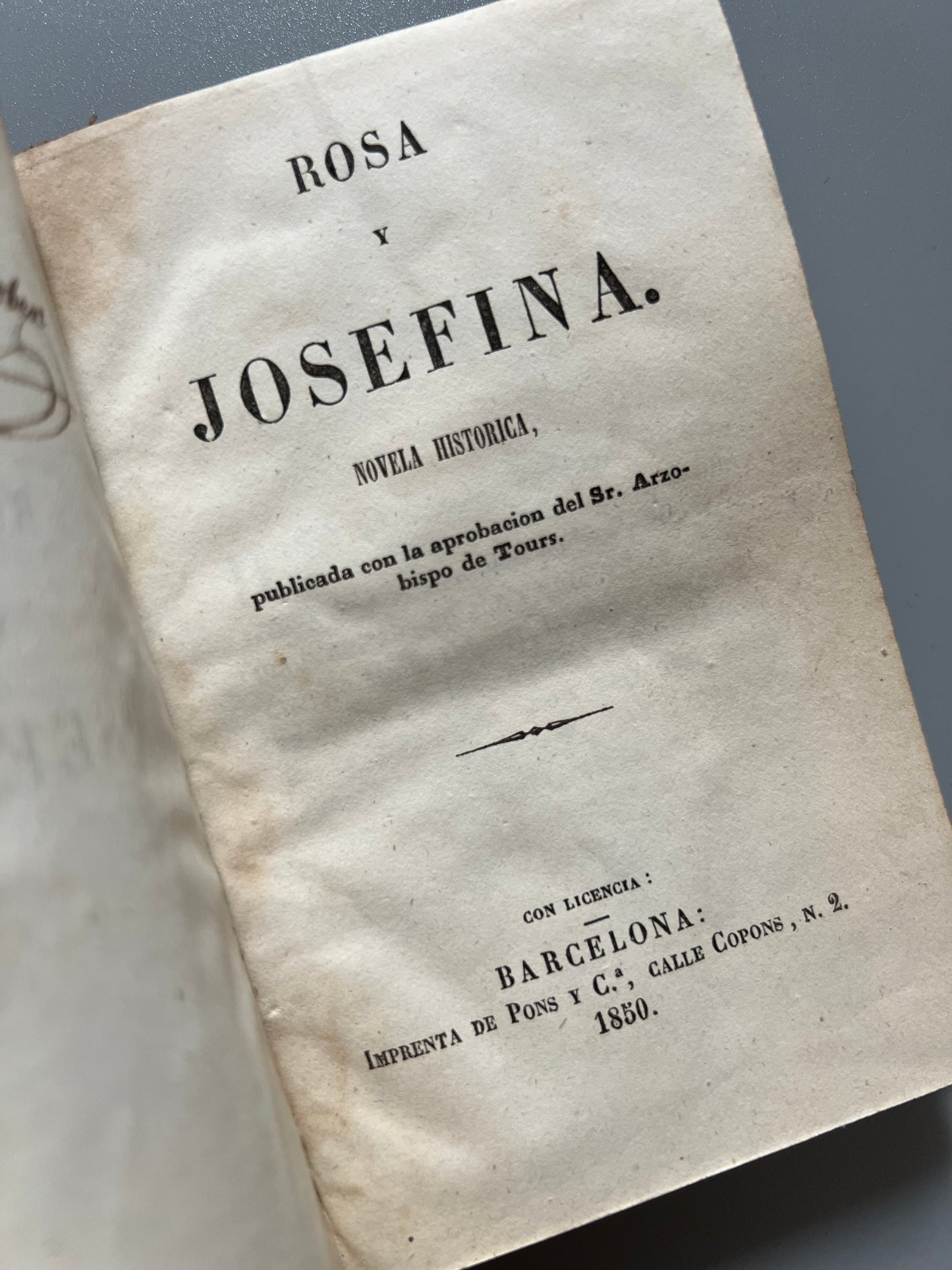 Rosa y Josefina - Imprenta de Pons y Cª, 1850