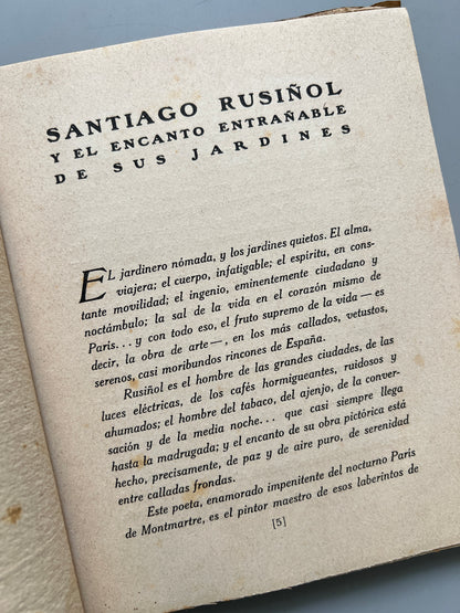 Santiago Rusiñol. Monografías de arte - Biblioteca Estrella, ca. 1920