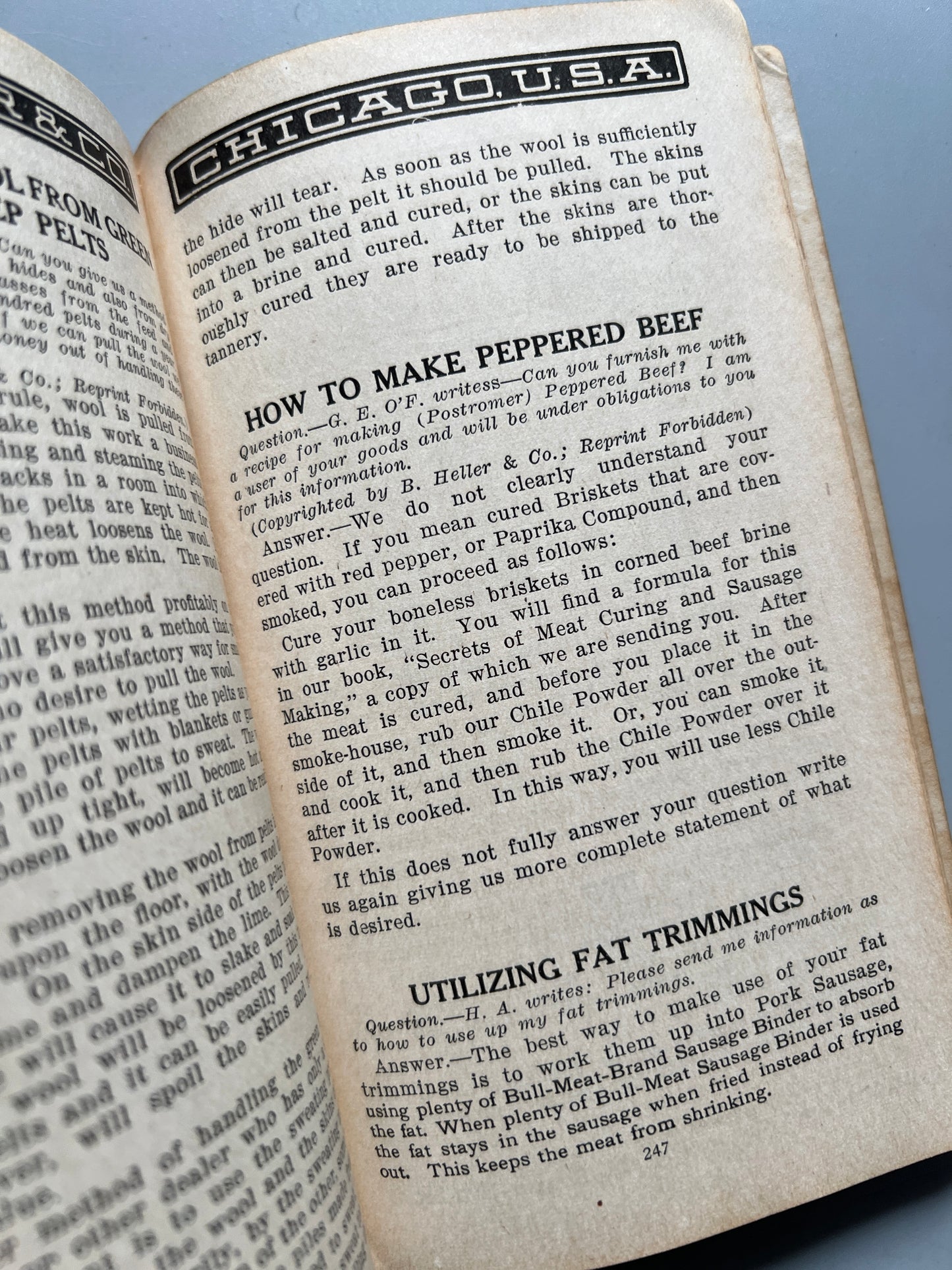 Secrets of meat curing and sausage making - B. Heller & Co, 1928