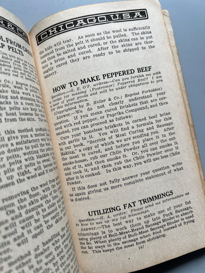 Secrets of meat curing and sausage making - B. Heller & Co, 1928