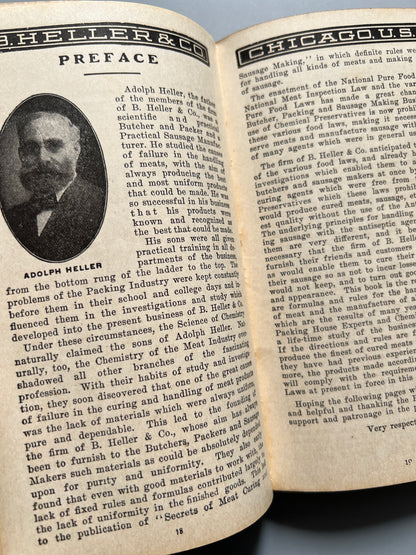 Secrets of meat curing and sausage making - B. Heller & Co, 1928