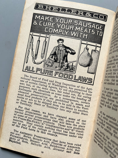 Secrets of meat curing and sausage making - B. Heller & Co, 1928