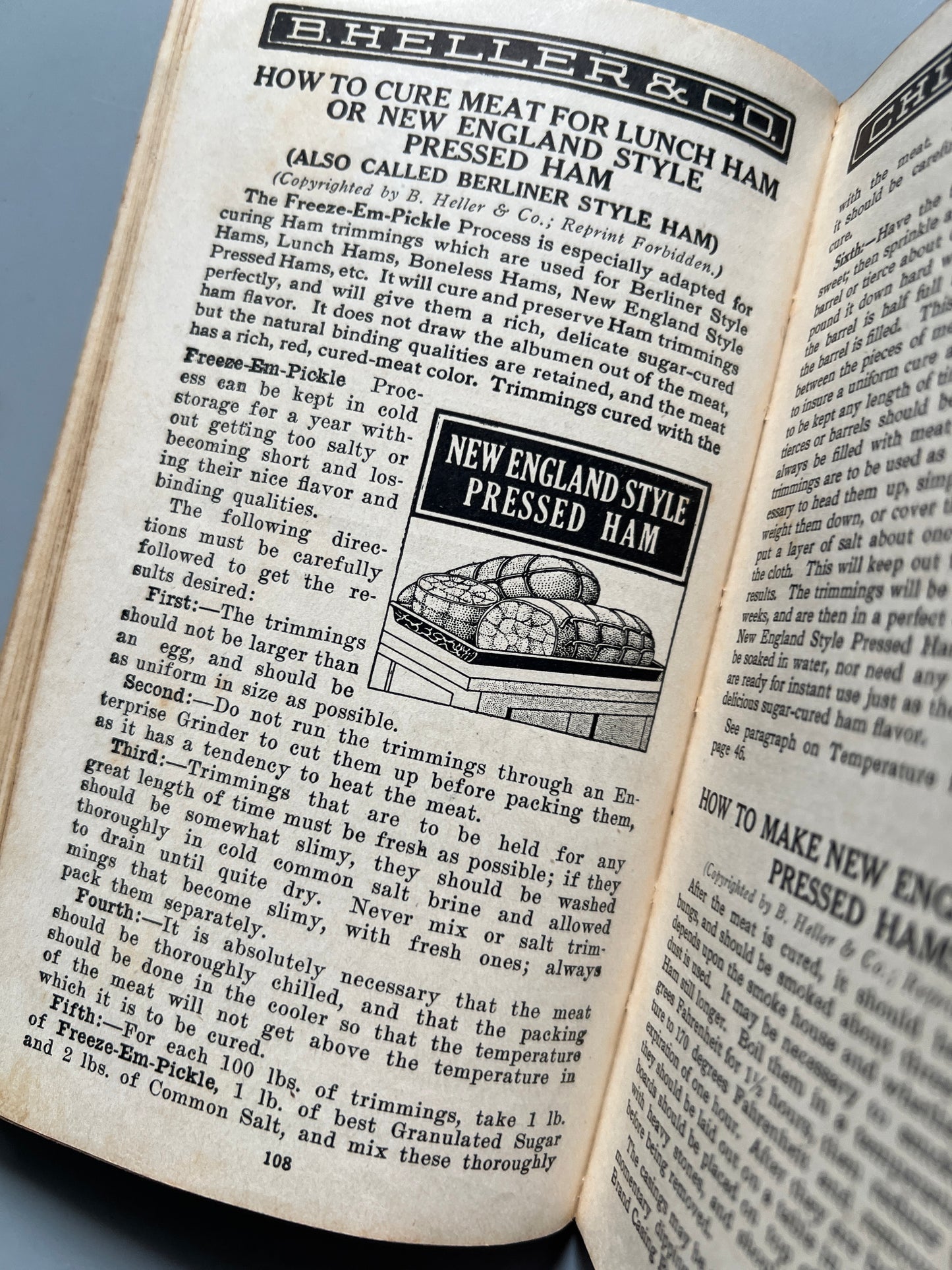 Secrets of meat curing and sausage making - B. Heller & Co, 1928