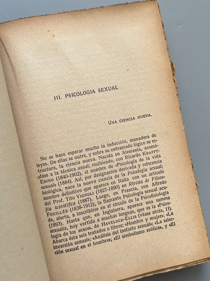 La sexología (ensayos), Quintiliano Saldaña - Mundo Latino, 1930