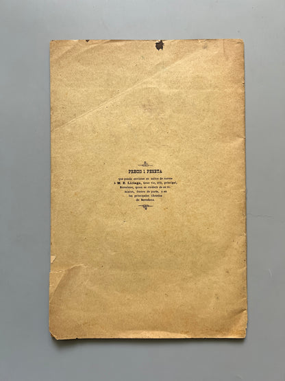 Tratamiento específico del cólera, Dr. Carlos Tunisi - Establecimiento Tipográfico de José Miret, 1885