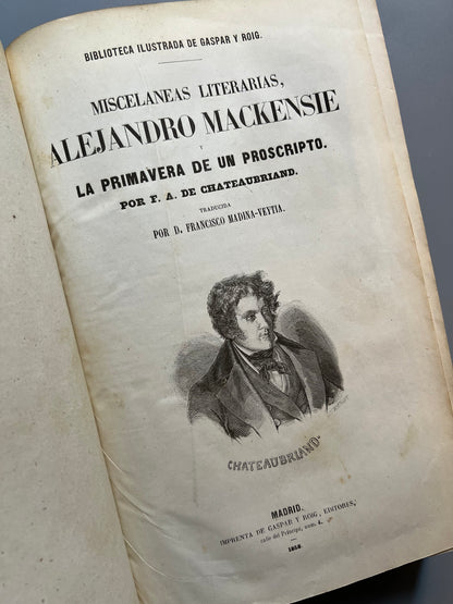 13 obras de Chateaubriand, Biblioteca ilustrada de Gaspar y Roig - 1853/1859