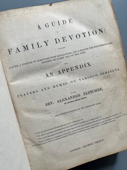 A guide to family devotion, Rev. Alexander Fletcher - George Virtue, ca. 1860