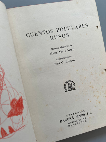 Cuentos populares rusos, Magín Valls - Editorial Baguña Hnos., 1954