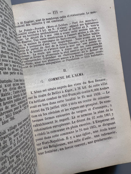 Indicateur général de l'Algérie, Victor Berard - Bastide libraire-editeur, 1867