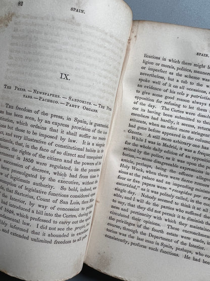 Spain, her institutions, politics and public men, Wallis - Ticknor, Reed and Fields, 1853