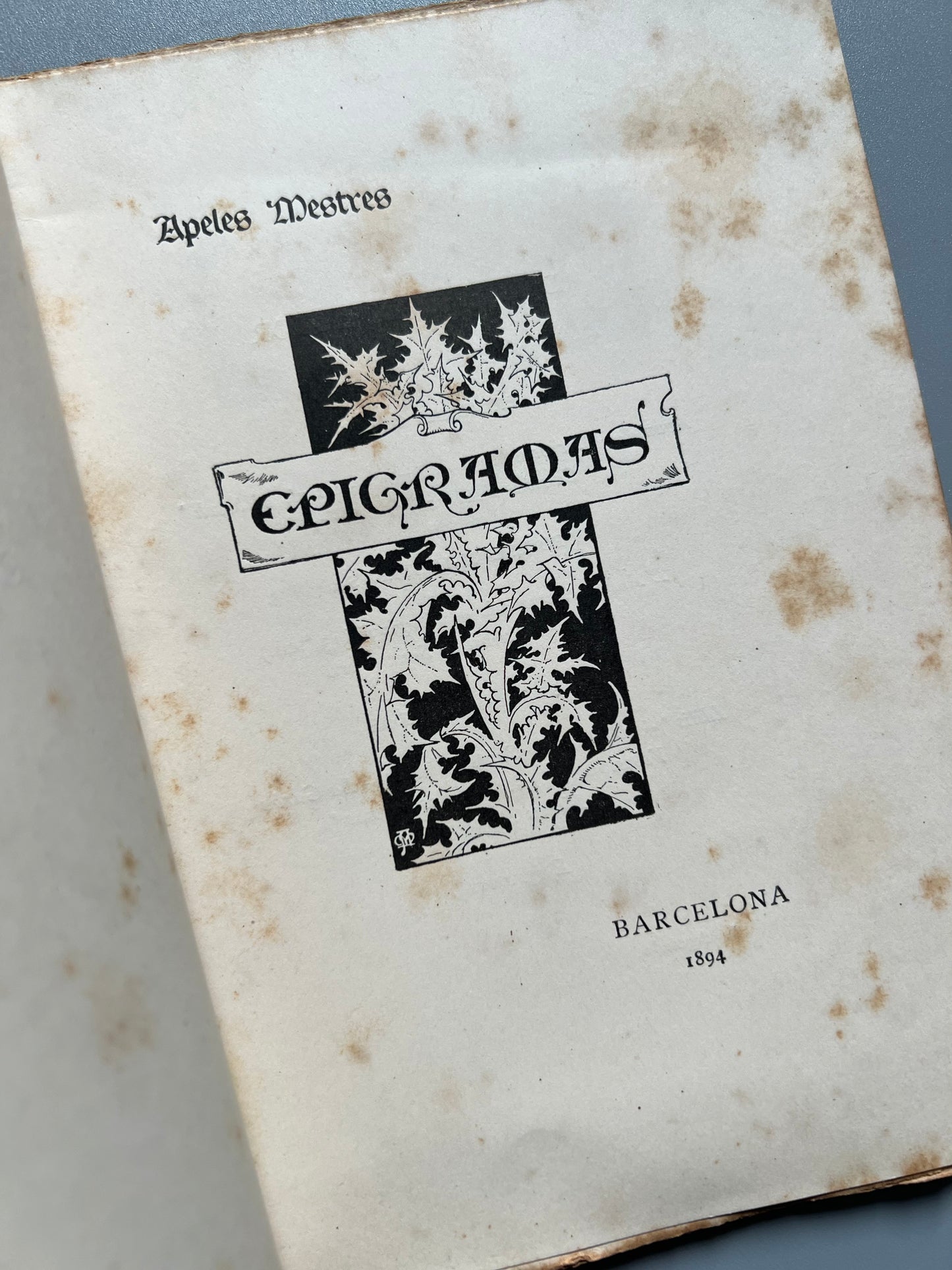 Epigramas, Apeles Mestres - Barcelona, 1894