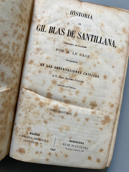 Gil Blas de Santillana, Lesage - Imprenta de Luis Tasso, 1859