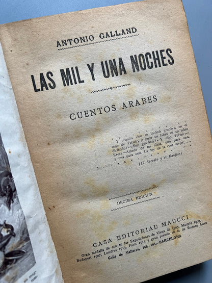 Mil y una noches, Antonio Galland - Casa editorial Maucci, ca. 1915