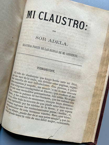 Las ruinas de mi convento/ Mi claustro, Fernando Patxot - Imprenta de Jaime Jepús, 1871
