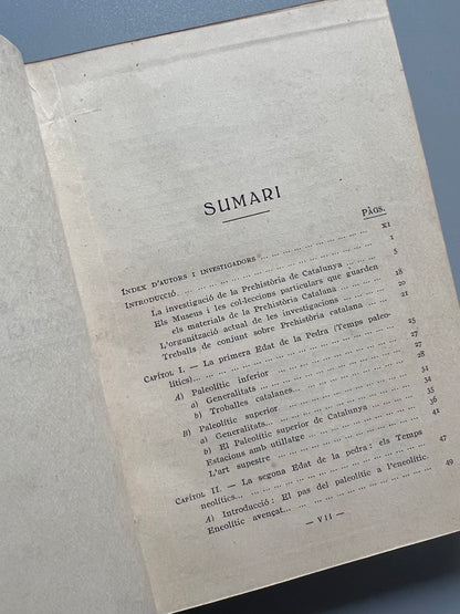 Prehistòria catalana, P. Bosch Gimpera - Editorial Catalana, 1919