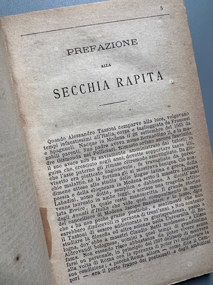 La secchia rapita, Alessandro Tassoni - Edoardo Sonzogno editore, 1875